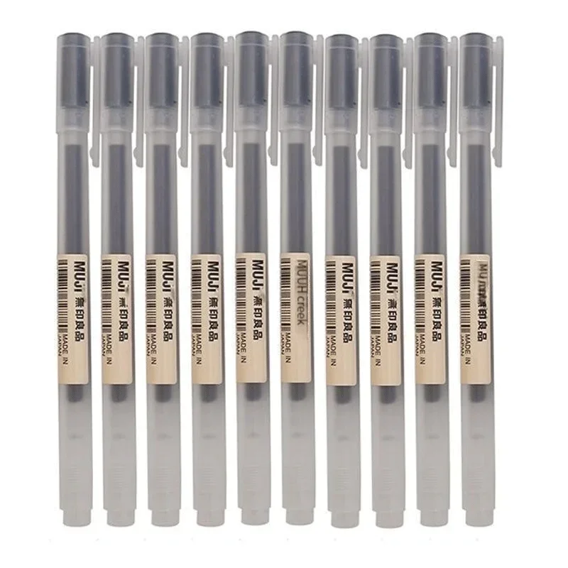 Muji Stationery Gel Pen - 6/8 ピース/セット MUJIs ゲルペン黒/赤/青 0.38/0.5 ミリメートルインク日本カラーペンオフィス学校ボールペン日本かわいい文房具