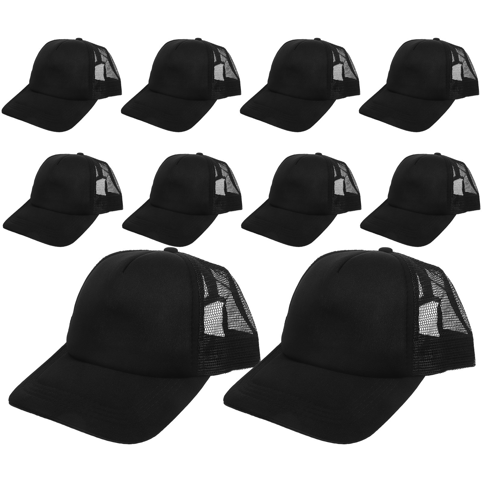 Hat Sublimation Blank - 10個入り 無地メッシュ野球帽 昇華プリント用 DIYカスタムハット 軽量 ソフト