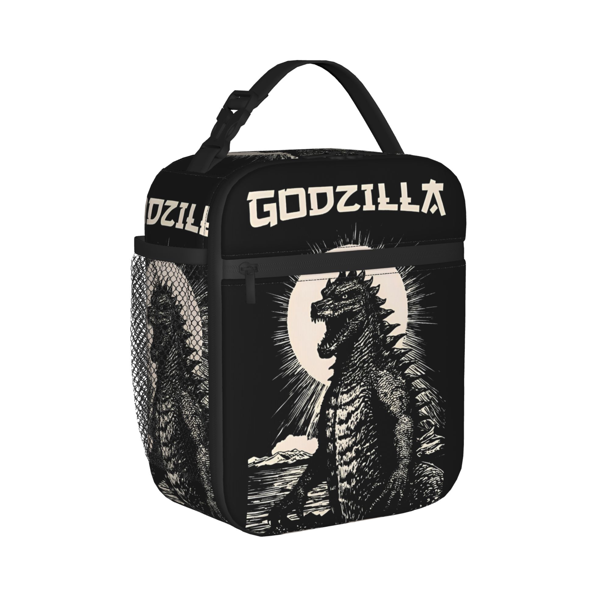 Tote Bag Sublimation - グレートウェーブ ゴジラ風 断熱ランチバッグ 漏れ防止食事容器 保温バッグ トートランチボックス