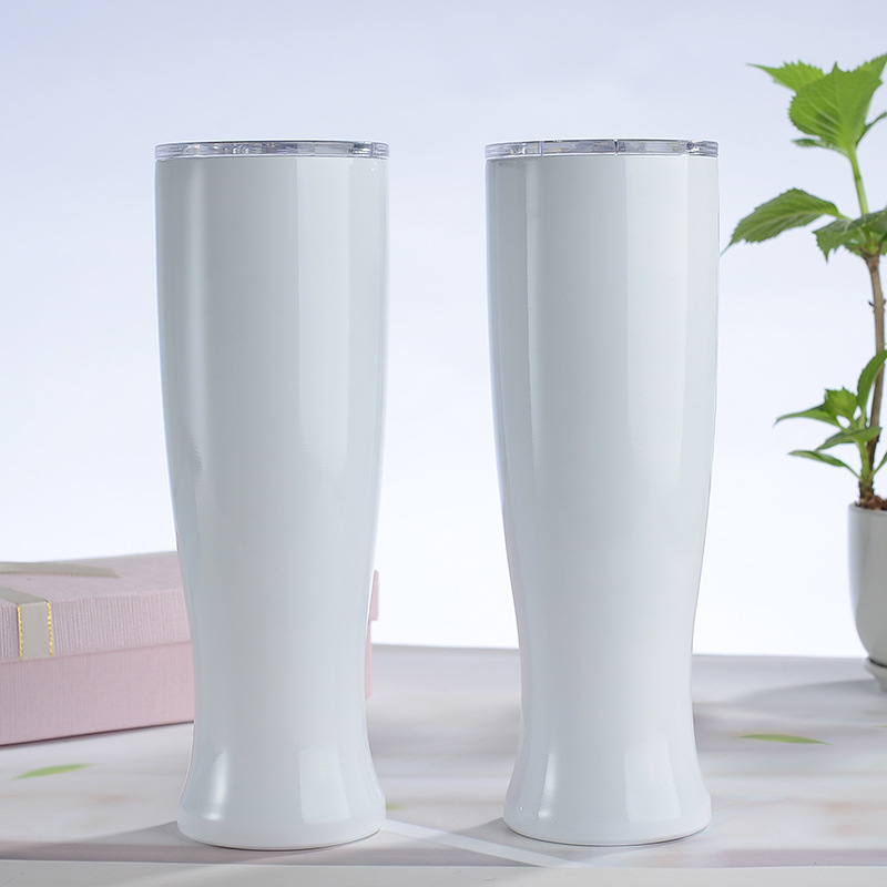 Sublimation Mug White - 30オンス ホワイト昇華ブランク ドラフトビールカップ ステンレス鋼製 保温タンブラー コーヒー