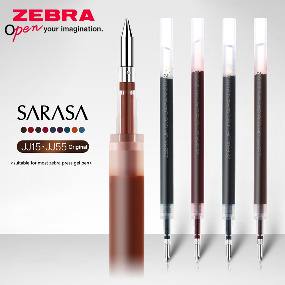 Zebra Pen Sarasa - 家庭用ゼブラジェルリフィル,レトロカラー,詰め替え,速乾性,大容量,スムーズ,オフィス用,1ピース,j15/j55,JF-0.5