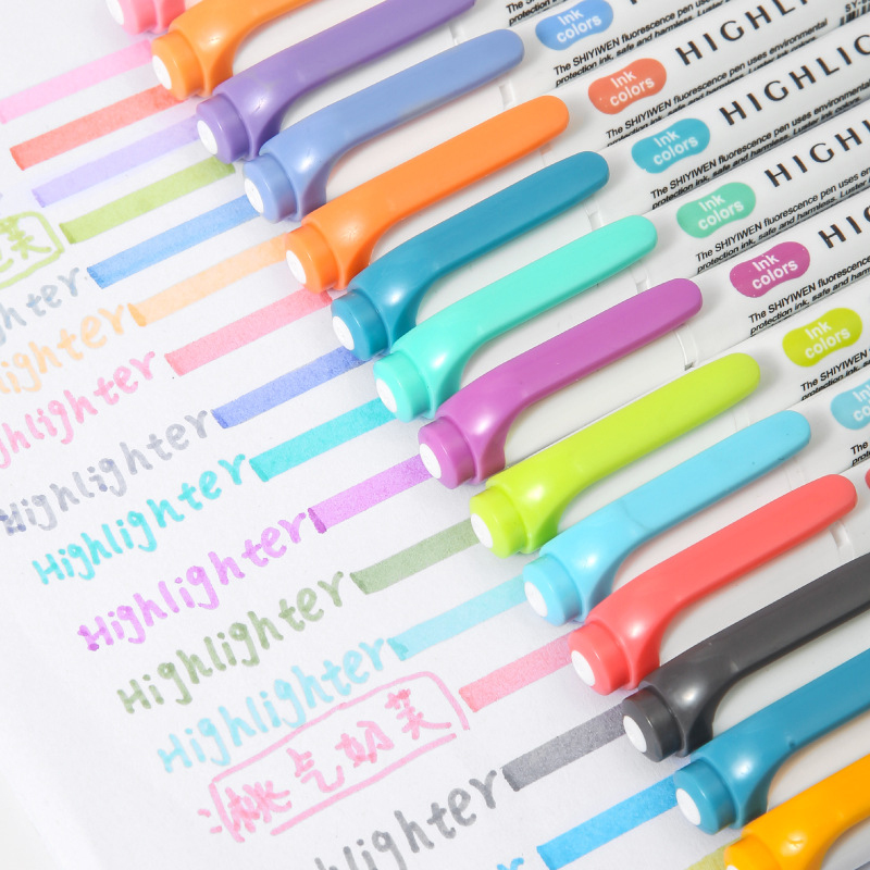 Stabilo Marker Boss - 5 ピース/セット双頭蛍光ペン落書きマーカー蛍光ペンアート色のスケッチマーカーかわいい文具ゲルペン
