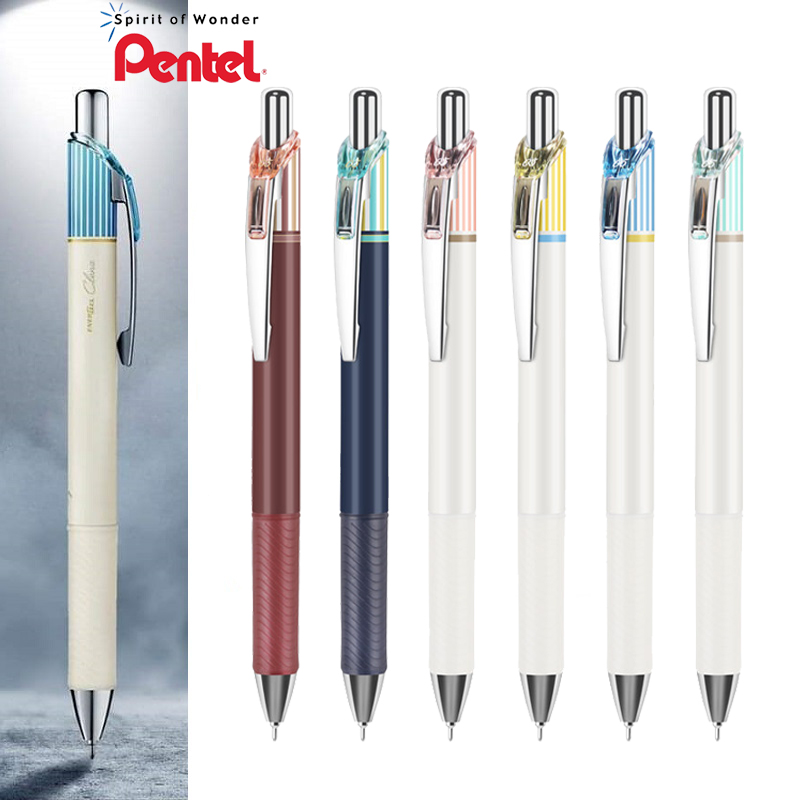 Pentel Pen Sign Pen - ペン先-黒のジェルペン先,縞模様の限定版,0.5mm,オフィスアクセサリー,1個