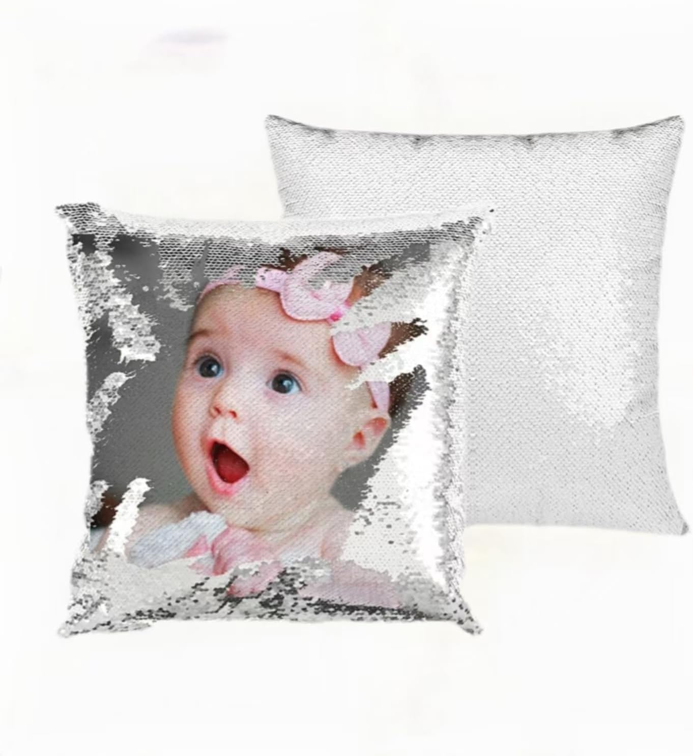 Pillow Cover Sublimation - 10 個絵画生地昇華ブランクスローピローカバー 40 センチメートルスパンコールマジック枕カバークッションカバー装飾リバーシブル