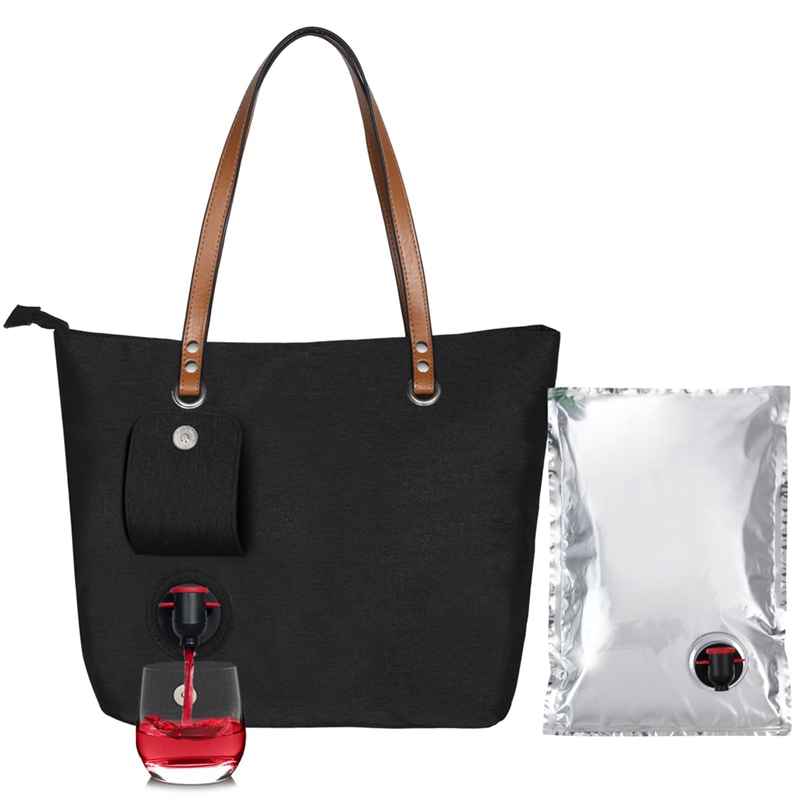 Tote Bag Sublimation - ホットワイントートバッグ、旅行ギフト用ビーチクーラー、注ぎ口コンパートメント付き漏れ防止断熱財布キャリア