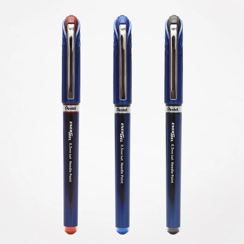 Pentel Pen Sign Pen - 5 個日本ぺんてる BLN25 ゲルペン学生速乾性ペン 0.5 大容量署名ペン黒赤青文房具