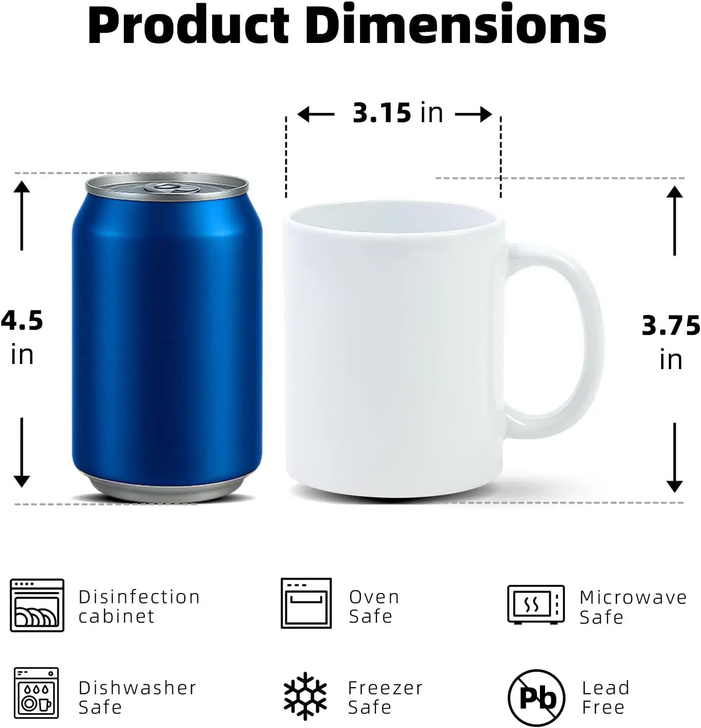 昇華マグカップ 11オンス、昇華用ブランク品、セラミック製コ - Sublimation Mug White のレビューと価格