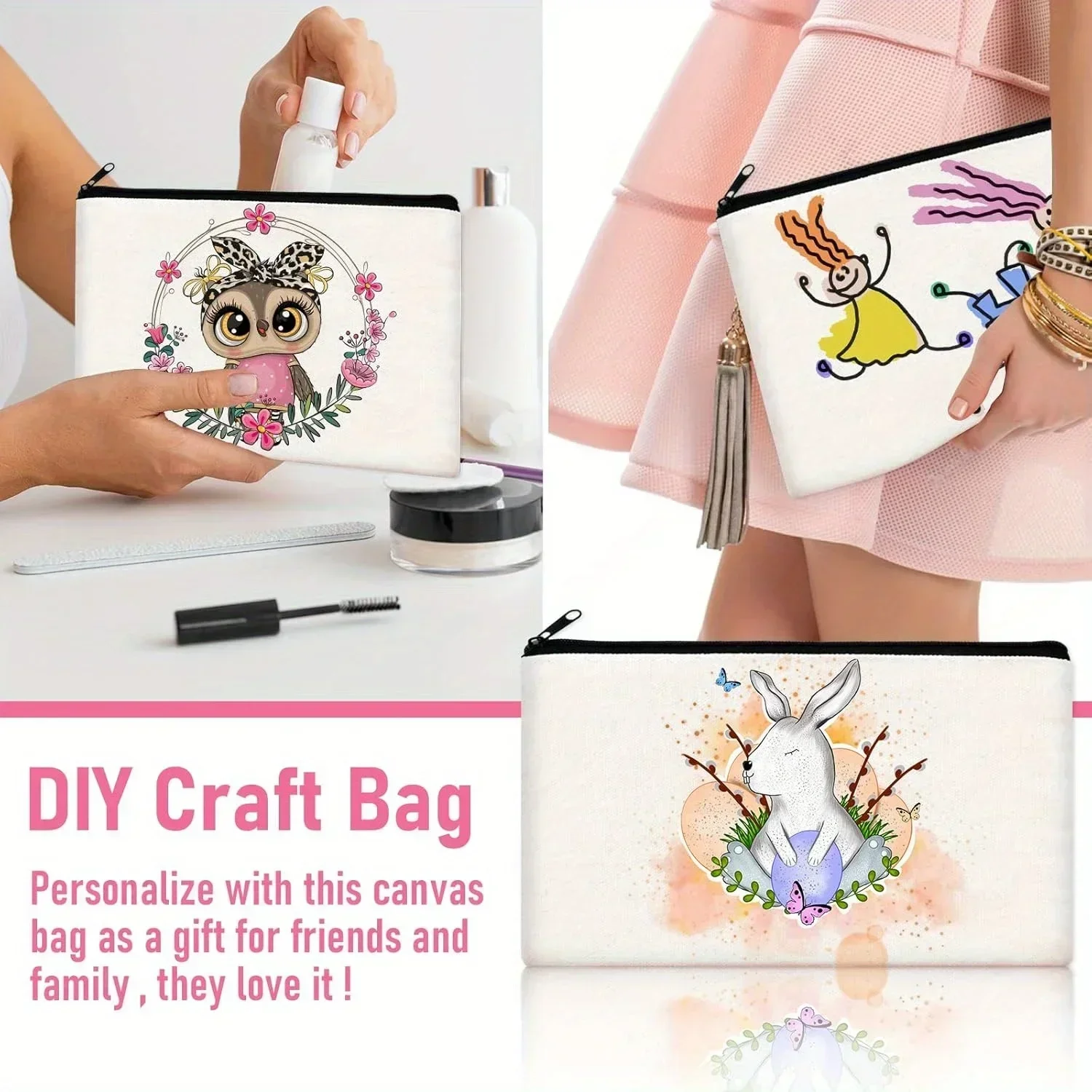 昇華ブランクメイクアップバッグ20個 – DIYクラフトやカ - Tote Bag Sublimation のレビューと価格