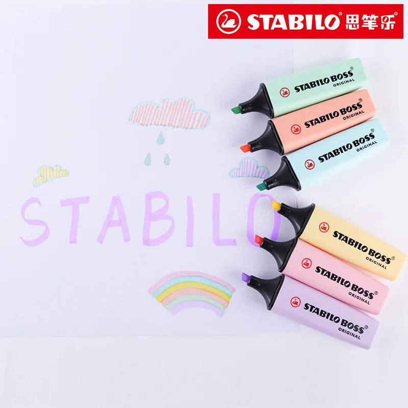 6 色スタビロボスマカロンカラー蛍光ペンキャンディーカラーマ - Stabilo Marker Boss のレビューと価格