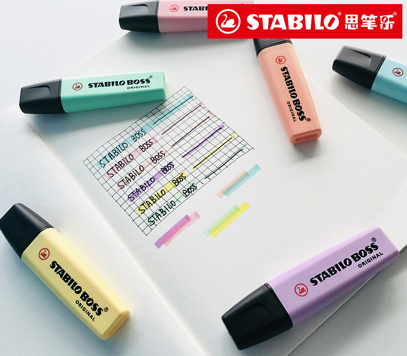 スタビロボスオリジナルパステル蛍光ペンとテキストマーカーテク - Stabilo Marker Boss のレビューと価格