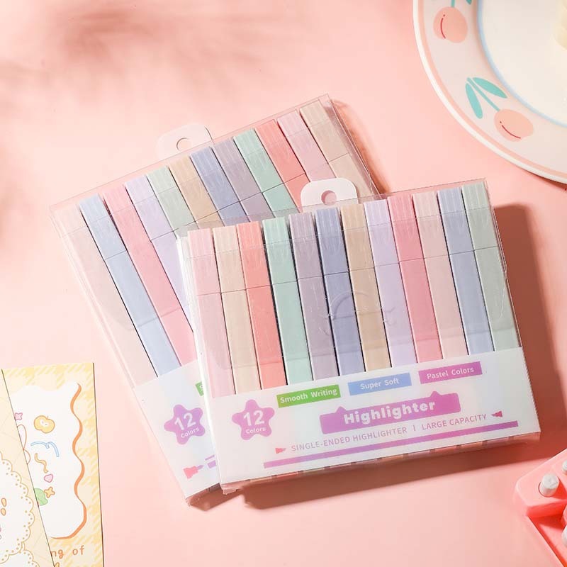 12 ピース/セットダブルチップ蛍光ペンかわいいマンガマーカ - Stabilo Marker Boss のレビューと価格