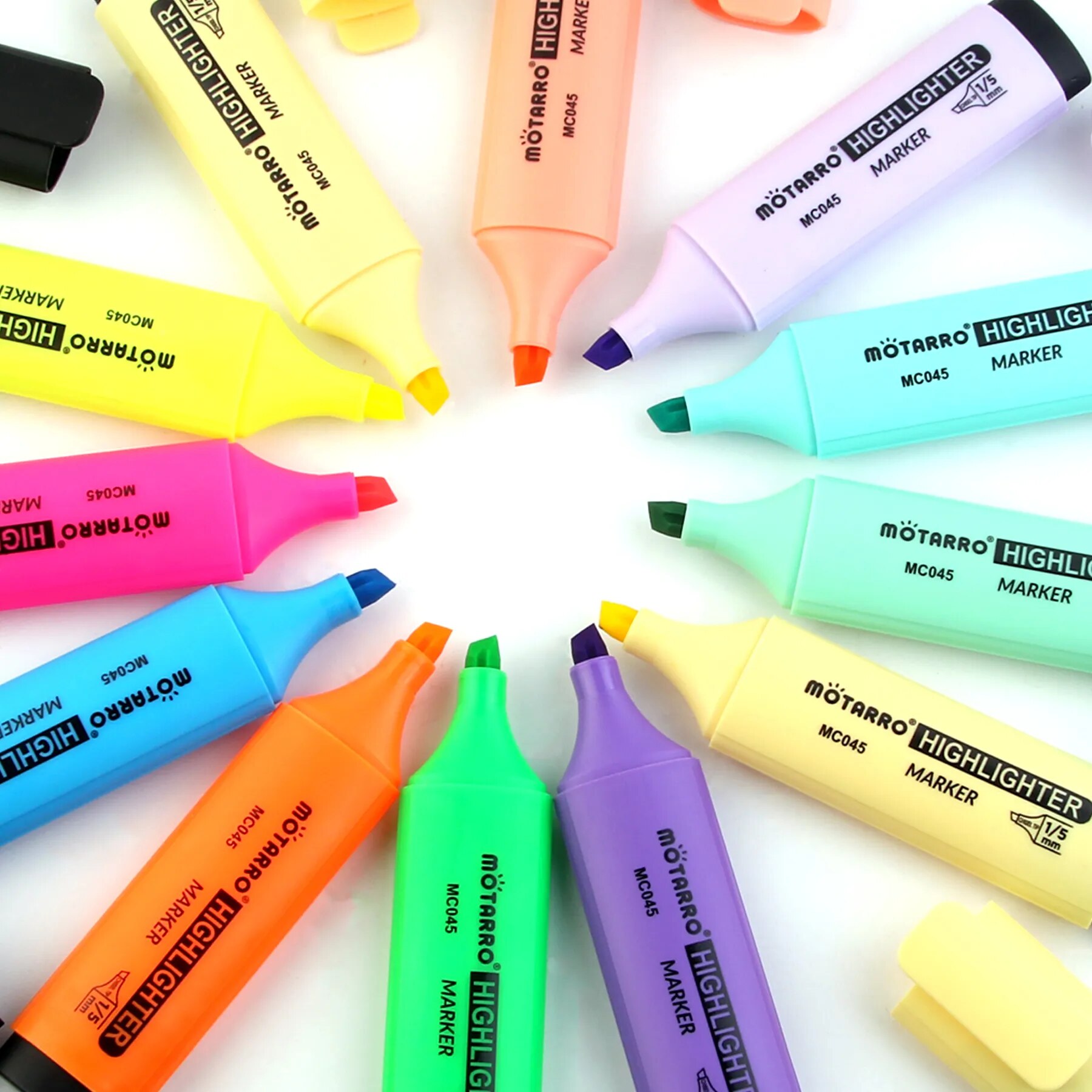 MOTARRO 12 個の Pvc ボックスマーカー蛍光色小 - Stabilo Marker Boss のレビューと価格