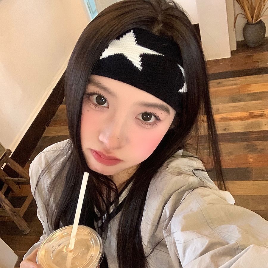 スター刺繍スポーツヘッドバンドランニングサイクリングヨガブラ - Bandana Blank White のレビューと価格