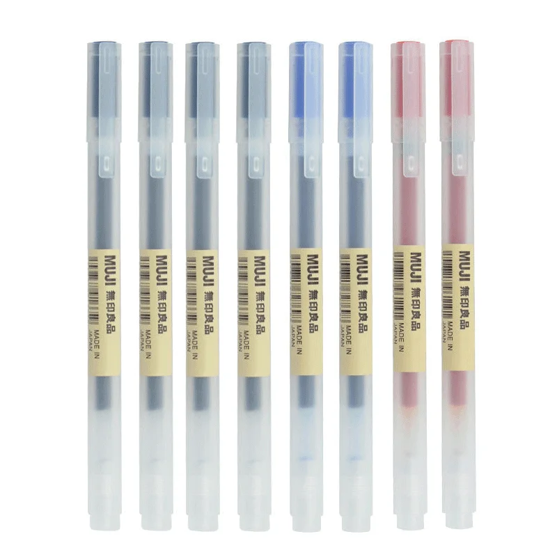 6/8 ピース/セットかわいい MUJIs ゲルペン黒/赤/ - Muji Stationery Gel Pen のレビューと価格