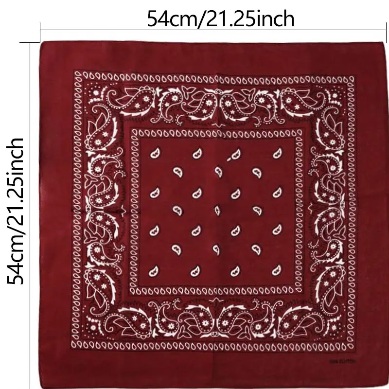 1 個ヒップホップカウボーイペイズリースカーフ大判バンダナヘ - Bandana Blank White のレビューと価格