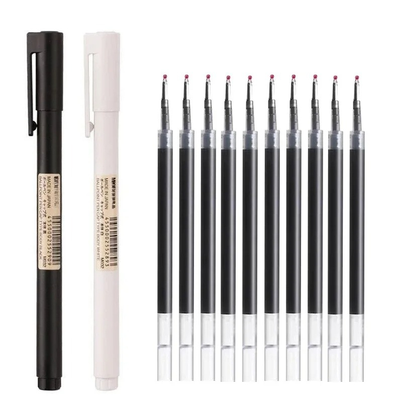 0.5mm ブラック バレットチップ ゲルペン キャップオフ - Muji Stationery Gel Pen のレビューと価格