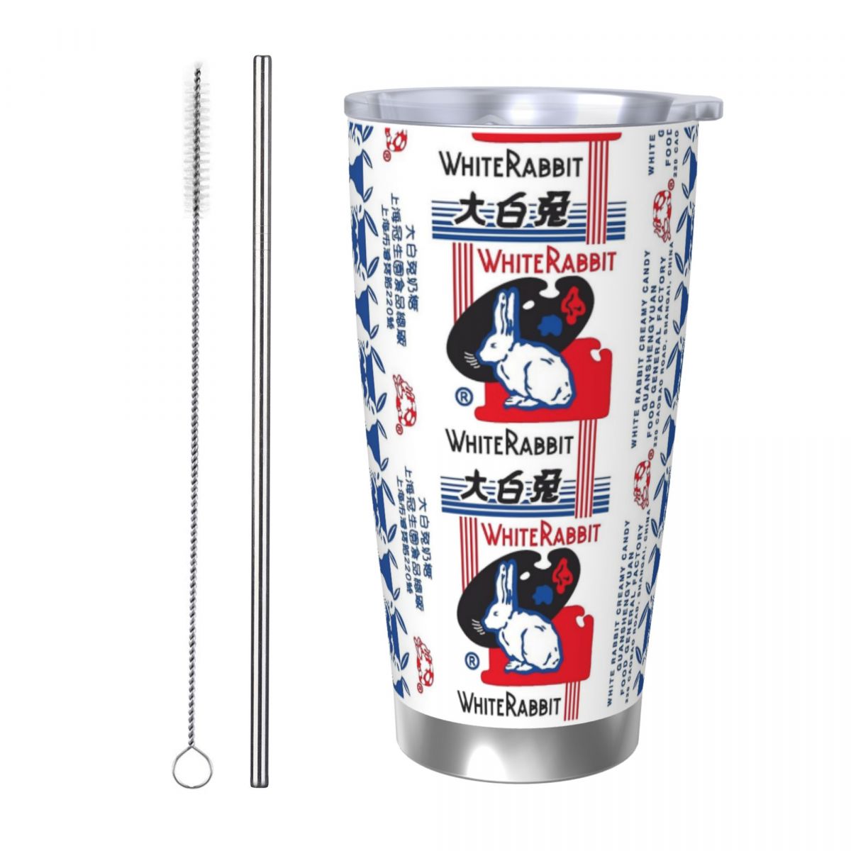 ホワイトラビットキャンディ ステンレス鋼タンブラー 真空断熱 - Tumbler 20Oz White のレビューと価格