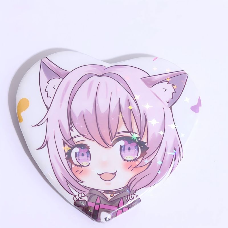 カスタムバッジピン、ボタンピン、ハート型、星型、猫耳型、ブリ - Button Badge Blank のレビューと価格