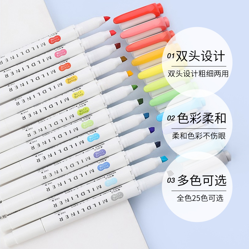 5/10 個ゼブラ蛍光ペンマーカーダブルエンドツインチップ蛍 - Stabilo Marker Boss のレビューと価格