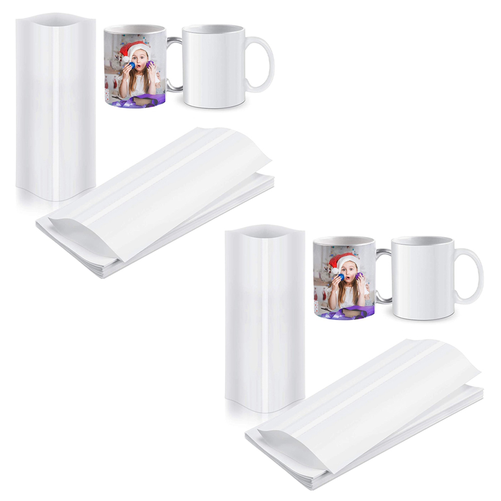 A74E-140個入り昇華型シュリンクフィルム 5X10イン - Sublimation Mug White のレビューと価格