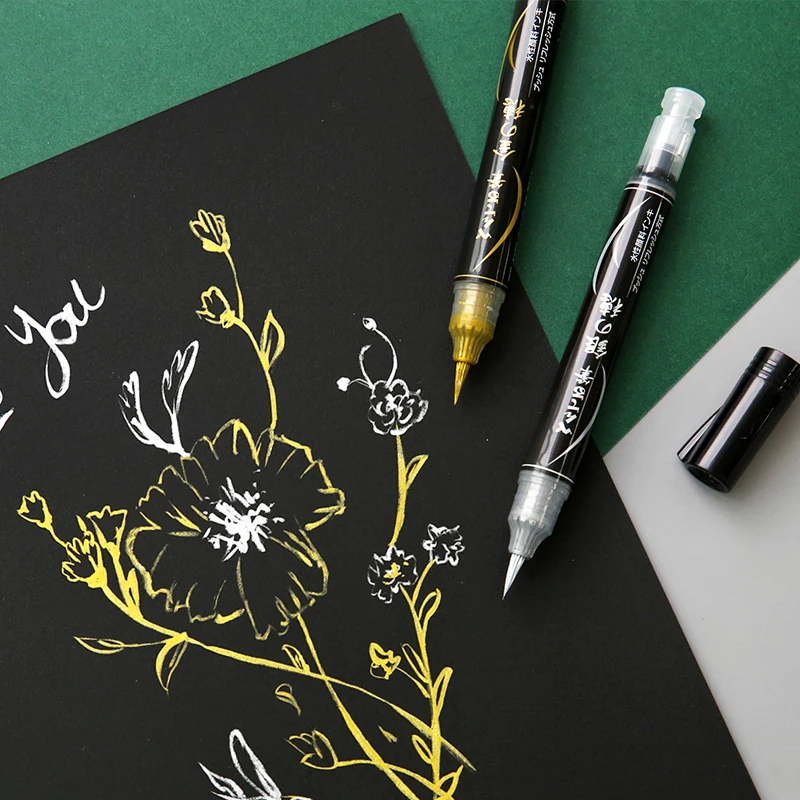 ぺんてる XGFH-X メタルカラーゴールドスライバーブラシ - Pentel Pen Sign Pen のレビューと価格