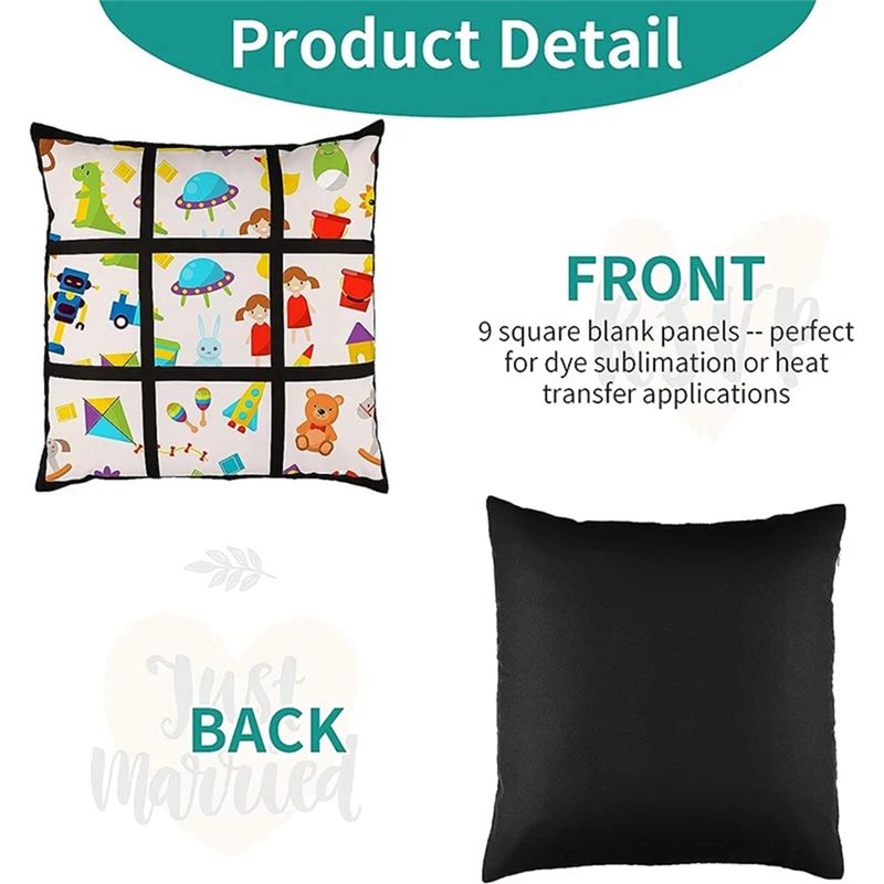 ABKJ-6個入り昇華ブランクパネル枕カバーDIYポリエステ - Pillow Cover Sublimation のレビューと価格