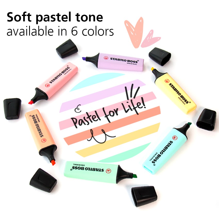 STABILO BOSS オリジナル パステル ハイライター - Stabilo Marker Boss のレビューと価格