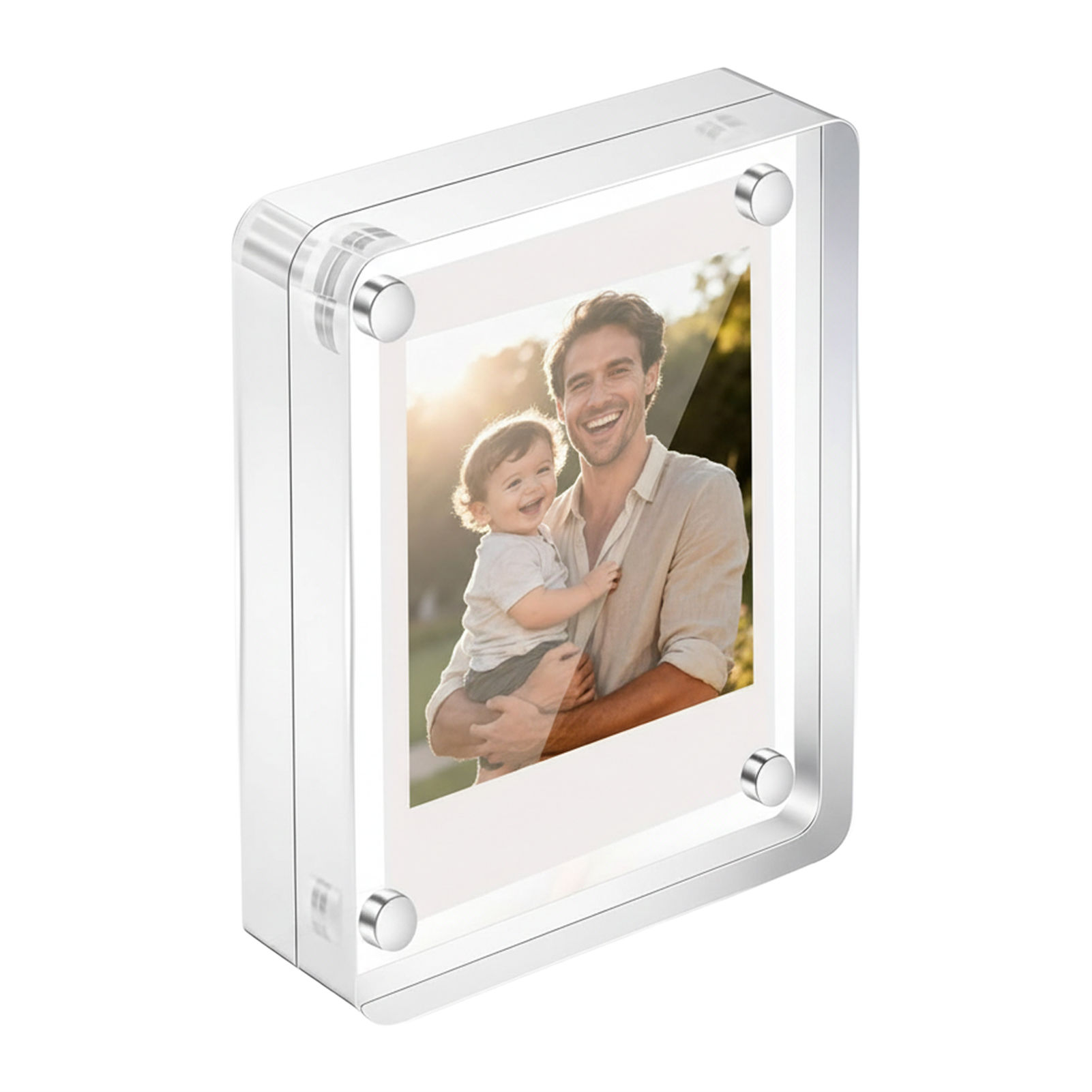 アクリル製マグネットフォトフレーム 2.5x3.5インチ 1 - Photo Acrylic Block のレビューと価格