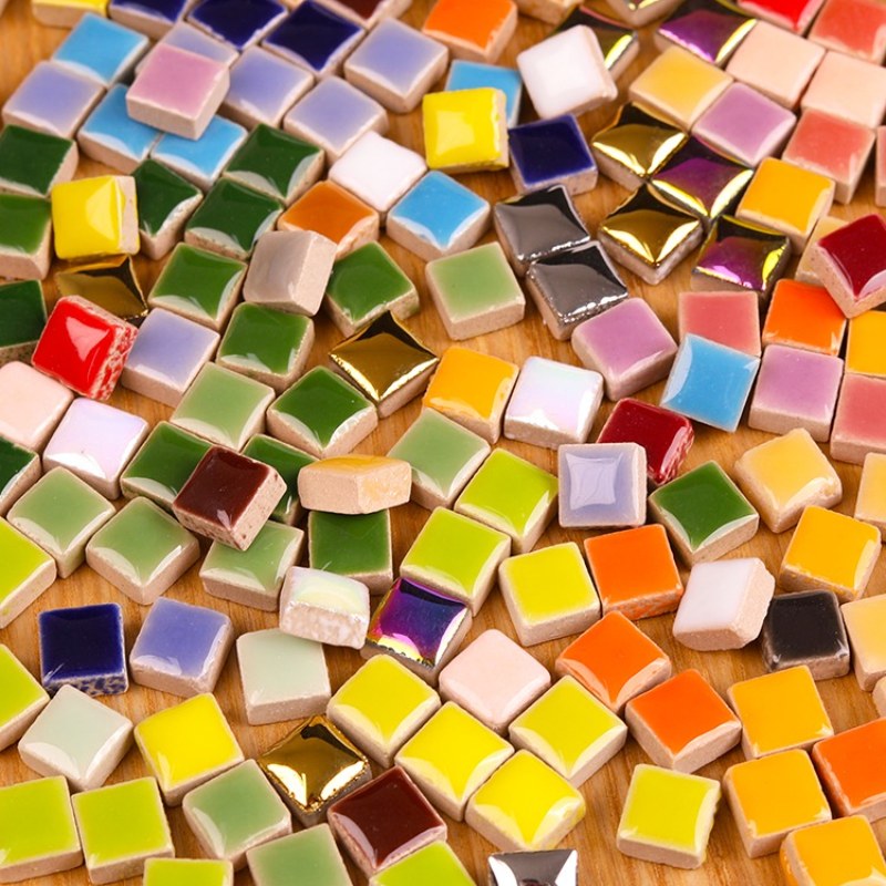 100g DIYセラミックモザイクタイル ガラスミラー 手作 - Ceramic Tile Blank のレビューと価格