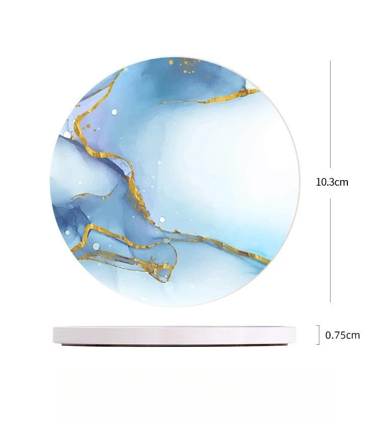 コルクバッキング付きの吸収性セラミックコースター,パーソナラ - Coaster Sublimation Blank のレビューと価格