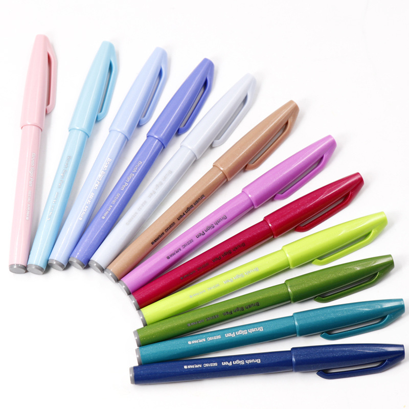 12/24個日本ぺんてるタッチブラシfudeペン新パステル/ - Pentel Pen Sign Pen のレビューと価格