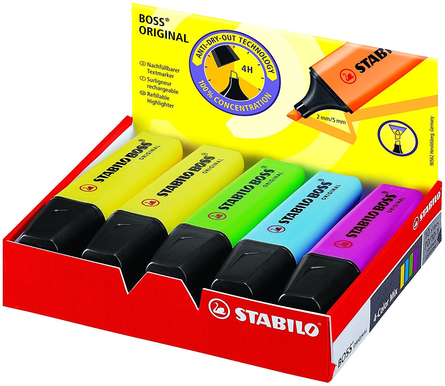 テキストマーカー-スタビロボスオリジナル-10erパック-1 - Stabilo Marker Boss のレビューと価格