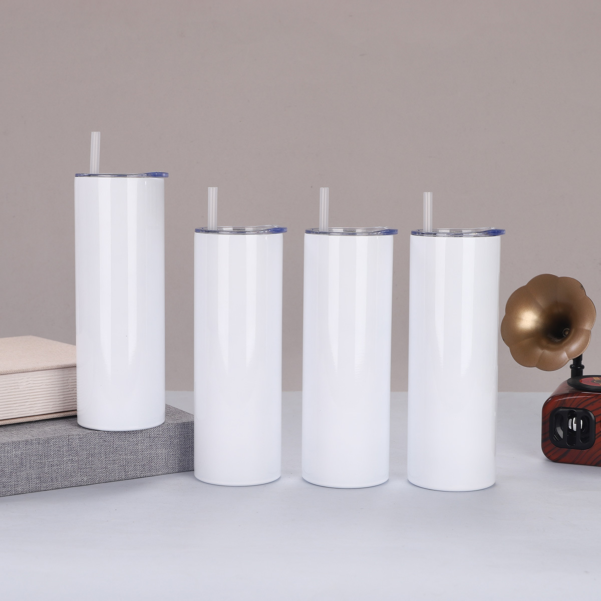 20オンスのストレートカップ、304ステンレス鋼製二重壁真空 - Sublimation Mug White のレビューと価格